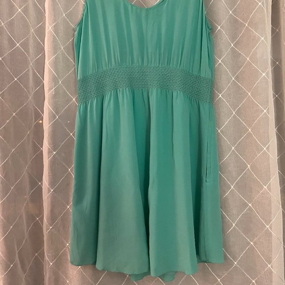 turquoise silk aritzia babaton dress size large - Picture 6 of 6